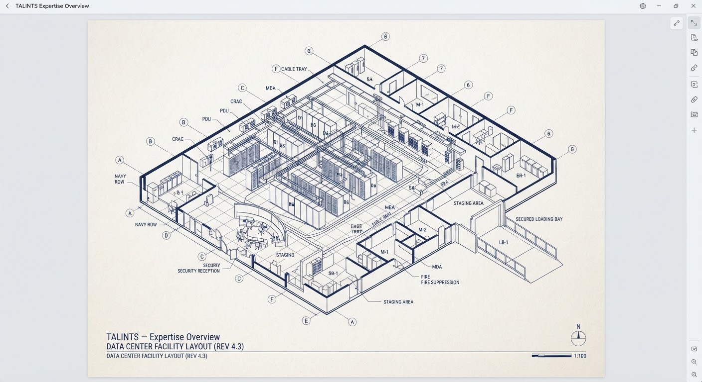 Isometric Data Center plan from the approved TALINTS design
